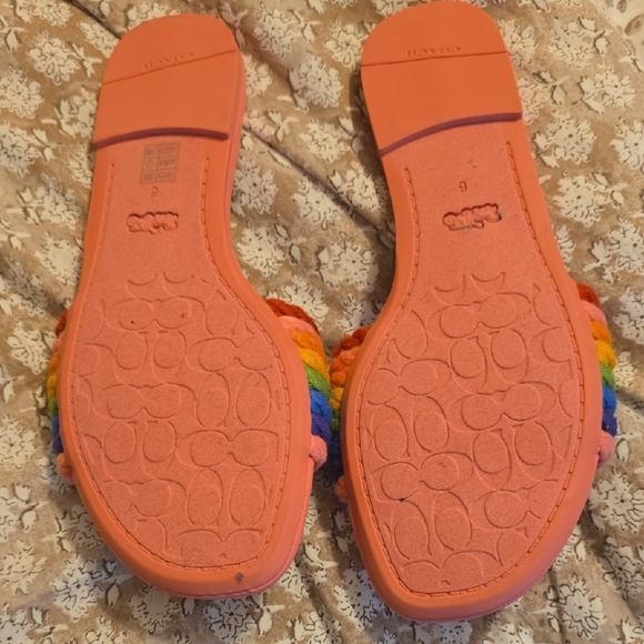 Coach Multicolor Rope Slide Sandals - Picture 5 of 5